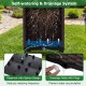 Garden arch trellis with self-watering planter boxes, featuring drainage holes and a siphon design for easy plant care.