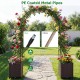 Garden arch trellis with two self-watering planter boxes, featuring rust-proof metal pipes for plant protection and.