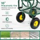 10" pneumatic tire of the garden hose reel cart, providing stability and traction on various terrains for easy.