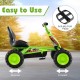 Go-kart for kids in green with adjustable seat, anti-slip pedals, and sturdy design for safe outdoor fun.