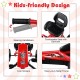 Go-kart for kids featuring adjustable seat, comfortable backrest, and sturdy metal frame for safe outdoor fun.
