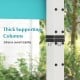 Thick supporting columns of the outdoor pergola with a turquoise retractable canopy for enhanced stability and.