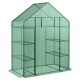 Mini portable walk-in greenhouse with 4 tiers and 8 shelves, rust resistant for optimal plant growth and sunlight.