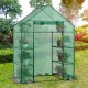 Mini portable walk-in greenhouse with 4 tiers and 8 shelves, designed for optimal sunlight and plant growth.