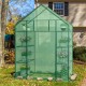 Mini portable walk-in greenhouse with 4 tiers and 8 shelves, designed for optimal plant growth and sunlight exposure.
