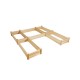 U-shaped wooden garden raised bed composed of five modular planter boxes, crafted from durable natural fir wood for.