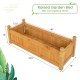 Wooden rectangular garden bed made of fir wood, 40" x 16", with drainage system for outdoor use in gardens or balconies.