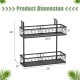 2-tier flower pot holder with adjustable hooks, featuring elegant curved patterns, ideal for porch or patio use.