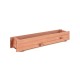Long and narrow wooden decorative raised garden bed made of natural fir, ideal for indoor or outdoor planting.