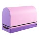 Gymnastics vaulting box in purple and pink with detachable mat, ideal for kids' training and easy transportation.
