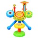 Colorful Electric Jazz Drum Set with stool, microphone, LED lights, and teaching modes for children's sensory.