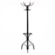 Vintage metal coat and hat tree stand with 12 hooks, sturdy base, and elegant design for versatile room use.