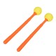 Bright orange drumsticks with yellow foam heads for the Electric Jazz Drum Set, designed for children's musical play.