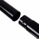 Close-up of the Vintage Metal Coat Hat Tree Stand's black powder-coated steel pole, showcasing its sturdy construction.