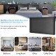 PU leather upholstered wall-mounted headboard in black, offering comfort and style for bedrooms and versatile home.