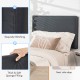 PU leather upholstered headboard with exquisite stitching and thick sponge filling, perfect for enhancing bedroom.