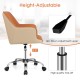 Height-adjustable PU office chair with sponge padded cushion and ergonomic design, ideal for home or office use.
