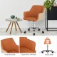 Brown PU covered office chair with wide backrest, ergonomic armrests, and adjustable height for versatile use.