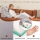 Gray 4-piece bed wedge pillow set with memory foam for back, neck, and leg pain relief, ideal for sofa or bed use.