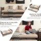 Twin size 2-in-1 daybed frame with pullout trundle, featuring a cozy sofa design and sturdy medium carbon steel.