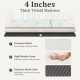 4-inch gray tri-fold foam mattress with premium fabric cover, ideal for yoga, guest beds, and easy storage.