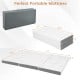 Tri-fold cooling gel memory foam mattress, 4 inches thick, ideal for portable use in RVs, camping, or dorms.