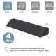 Twin size bed wedge pillow with storage pockets, designed to fill gaps and support spinal alignment for comfort.