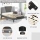Velvet upholstered bed frame with high headboard, featuring heavy-duty metal tubes and 12 strong slats for support.