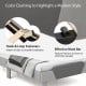 Detail of the velvet upholstered bed frame showing hook and loop fasteners and an effective mute bar for noise.