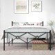 Full/Queen size metal platform bed frame with a stylish footboard and anti-slip foot pads for enhanced stability and.