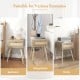 Modern rattan nightstand with drawer and solid wood legs, showcasing Boho style for bedroom and living room use.