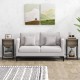 3-tier end table with USB ports and power outlets, featuring a heavy-duty metal frame for versatile use in living room.