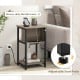 3-tier end table with heavy-duty metal frame, USB ports, and power outlets, perfect for living room or bedroom use.