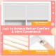 Twin/Full kids wooden platform bed with high headboard, 17 strong slats, and rolling trundle for convenient sleepovers.
