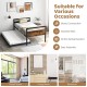 Twin metal daybed with trundle and lockable wheels, featuring sturdy construction and industrial style for versatile.