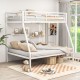 White space-saving metal slatted bed frame with safety guardrails and vertical storage, ideal for teens and adults.
