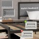 Stylish twin size bed frame with durable linen fabric, rivet-decorated headboard, and LED lights for added ambiance.