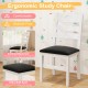 Ergonomic study chair with inclined backrest, ultra-soft PVC leather seat, and wobble-free design for comfort.