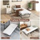 Folding bed frame with memory foam mattress, shown in various settings: guest room, office, and apartment for versatile.
