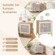 Nightstand with elegant marble motifs, 2 pull-out drawers, and sturdy metal legs, perfect for bedroom or living room.
