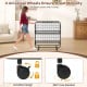 Twin size folding bed with 5-inch foam mattress, featuring 4 universal wheels for easy mobility and lockable design.