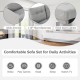 L-shaped gray sectional sofa set with thick cushions and storage ottoman, ideal for relaxation and daily activities.