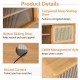 Modern TV stand featuring natural bamboo, rattan sliding doors, and cable management hole for organized storage.