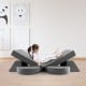 Kids modular play sofa in gray, featuring 8 pieces for creative combinations, soft suede material, and detachable.