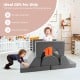 Kids modular play sofa set in gray, featuring 8 pieces for creative combinations, ideal for playrooms and bedrooms.