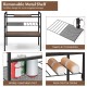 Industrial entryway table in rustic brown featuring a removable metal shelf and mesh design for versatile storage.