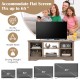 Gray TV stand for up to 65" flat screen TVs with adjustable shelves, ideal for storage and modern home aesthetics.