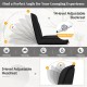 Folding floor chair with 14-level adjustable backrest and 5-level headrest, perfect for gaming, reading, or napping.