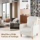 Modern upholstered sofa chair in white with teddy fleece cover, ideal for living rooms, bedrooms, or offices.