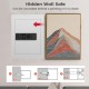 Digital flat recessed wall safe with keypad and keys, designed for concealed storage in walls or closets.
